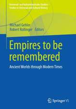 Empires to be remembered: Ancient Worlds through Modern Times