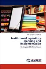 Institutional repository planning and implementation