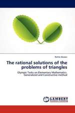 The rational solutions of the problems of triangles