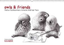 owls & friends Immerwährender Kalender (Wandkalender immerwährend DIN A3 quer)