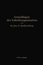 Grundlagen der Fabrikorganisation