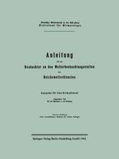 Anleitung für die Beobachter an den Wetterbeobachtungsstellen des Reichswetterdienstes: Ausgabe für den Klimadienst