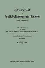 Jahresbericht der forstlich-phänologischen Stationen Deutschlands