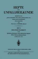 Ergänzungsheft zum Referatenteil der Monatsschrift für Unfallheilkunde