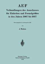 AEF Verhandlungen des Ausschusses für Einheiten und Formelgrößen in den Jahren 1907 bis 1927