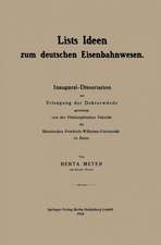 Lists Ideen zum deutschen Eisenbahnwesen