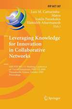 Leveraging Knowledge for Innovation in Collaborative Networks: 10th IFIP WG 5.5 Working Conference on Virtual Enterprises, PRO-VE 2009, Thessaloniki, Greece, October 7-9, 2009, Proceedings