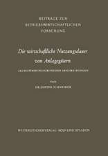 Die wirtschaftliche Nutzungsdauer von Anlagegütern