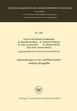 Untersuchungen an Iso- und Heterocyclen niedriger Ringgröße