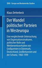 Der Wandel politischer Parteien in Westeuropa: Eine vergleichende Untersuchung von Organisationsstrukturen, politischer Rolle und Wettbewerbsverhalten von Großparteien in Dänemark, Deutschland, Großbritannien und der Schweiz, 1960–1999