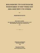 Molossische und Bakcheische Wortformen in der Verskunst der Griechen und Römer