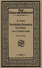 Analytische Geometrie der Ebene zum Selbstunterricht