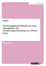 Der demographische Wandel der Stadt Ludwigshafen. Die Bevölkerungsentwicklung von 1960 bis heute