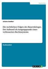 Die rechtlichen Folgen des Bauernkrieges. Der Aufstand als Ausgangspunkt eines verbesserten Rechtssystems