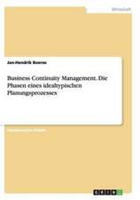 Business Continuity Management. Die Phasen eines idealtypischen Planungsprozesses