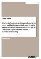 Die Bedarfsorientierte Grundsicherung Im Alter Und Bei Erwerbsminderung. Absicht Des Gesetzgebers, Umsetzung Und Mogliche Verbesserungen Der Gesetzlic