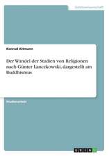 Der Wandel der Stadien von Religionen nach Günter Lanczkowski, dargestellt am Buddhismus