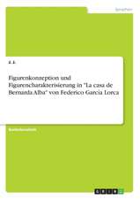 Figurenkonzeption und Figurencharakterisierung in "La casa de Bernarda Alba" von Federico García Lorca