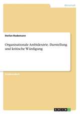 Organisationale Ambidextrie. Darstellung und kritische Würdigung