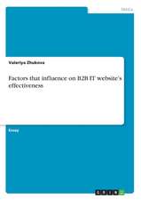 Factors That Influence on B2B It Website's Effectiveness