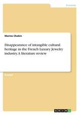 Disappearance of Intangible Cultural Heritage in the French Luxury Jewelry Industry. a Literature Review