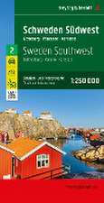 Schweden Südwest, Straßen- und Freizeitkarte 1:250.000, freytag & berndt