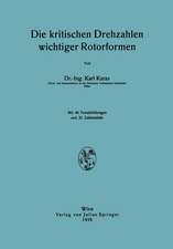 Die kritischen Drehzahlen wichtiger Rotorformen