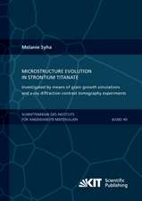 Microstructure evolution in strontium titanate Investigated by means of grain growth simulations and x-ray diffraction contrast tomography experiments