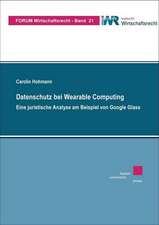 Datenschutz bei Wearable Computing