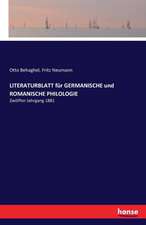 LITERATURBLATT für GERMANISCHE und ROMANISCHE PHILOLOGIE