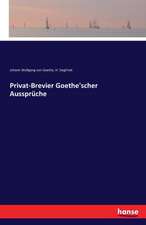 Privat-Brevier Goethe'scher Aussprüche