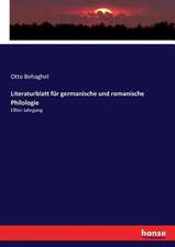 Literaturblatt für germanische und romanische Philologie