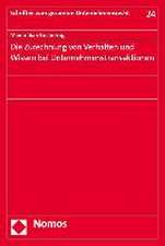 Die Zurechnung von Verhalten und Wissen bei Unternehmenstransaktionen