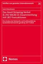 Das Asset-Stripping-Verbot im Zusammenhang mit LBO-Transaktionen