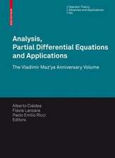 Analysis, Partial Differential Equations and Applications