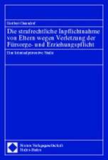 Die Strafrechtliche Inpflichtnahme Von Eltern Wegen Verletzung Der Fursorge- Und Erziehungspflicht