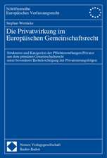 Die Privatwirkung im Europäischen Gemeinschaftsrecht