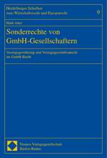 Sonderrechte von GmbH-Gesellschaftern