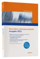 Besondere Lohnsteuertabelle 2021 Jahr/Monat/Tag