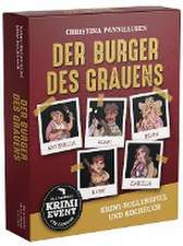 Der Burger des Grauens. Krimidinner-Rollenspiel und Kochbuch. Für 6 Spieler ab 12 Jahren.