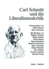 Carl Schmitt und die Liberalismuskritik