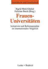 Frauenuniversitäten: Initiativen und Reformprojekte im internationalen Vergleich