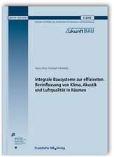 Integrale Bausysteme zur effizienten Beeinflussung von Klima, Akustik und Luftqualität in Räumen. Abschlussbericht