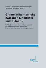 Grammatikunterricht zwischen Linguistik und Didaktik