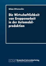 Die Wirtschaftlichkeit von Gruppenarbeit in der Automobilproduktion: Fallstudie in einer Automobilendmontage