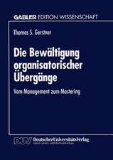 Die Bewältigung organisatorischer Übergänge: Vom Management zum Mastering