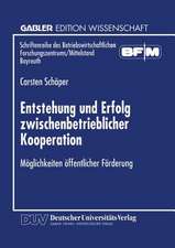 Entstehung und Erfolg zwischenbetrieblicher Kooperation: Möglichkeiten öffentlicher Förderung