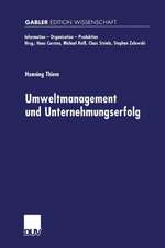 Umweltmanagement und Unternehmungserfolg