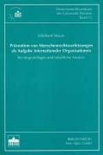 Prävention von Menschenrechtsverletzungen als Aufgabe internationaler Organisationen