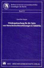Wiedergutmachung für die Opfer von Menschenrechtsverletzung in Südafrika